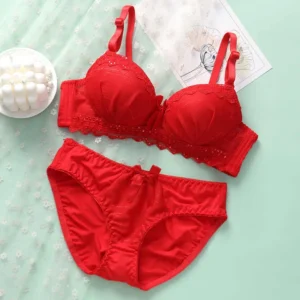 Heavenly Bloom Lace Backless Bra Set – Wire-Free Elegance